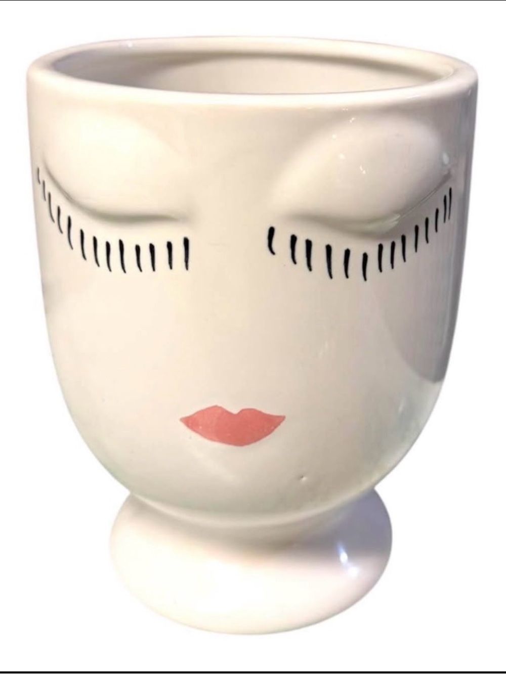 Afloral Vanilla Medium Celfie Ceramic Head Vase Planter